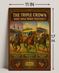 Triple Crown Race Vintage Sports Poster