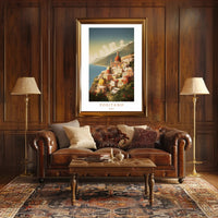 Positano Coastal View Travel Poster PosterGoat
