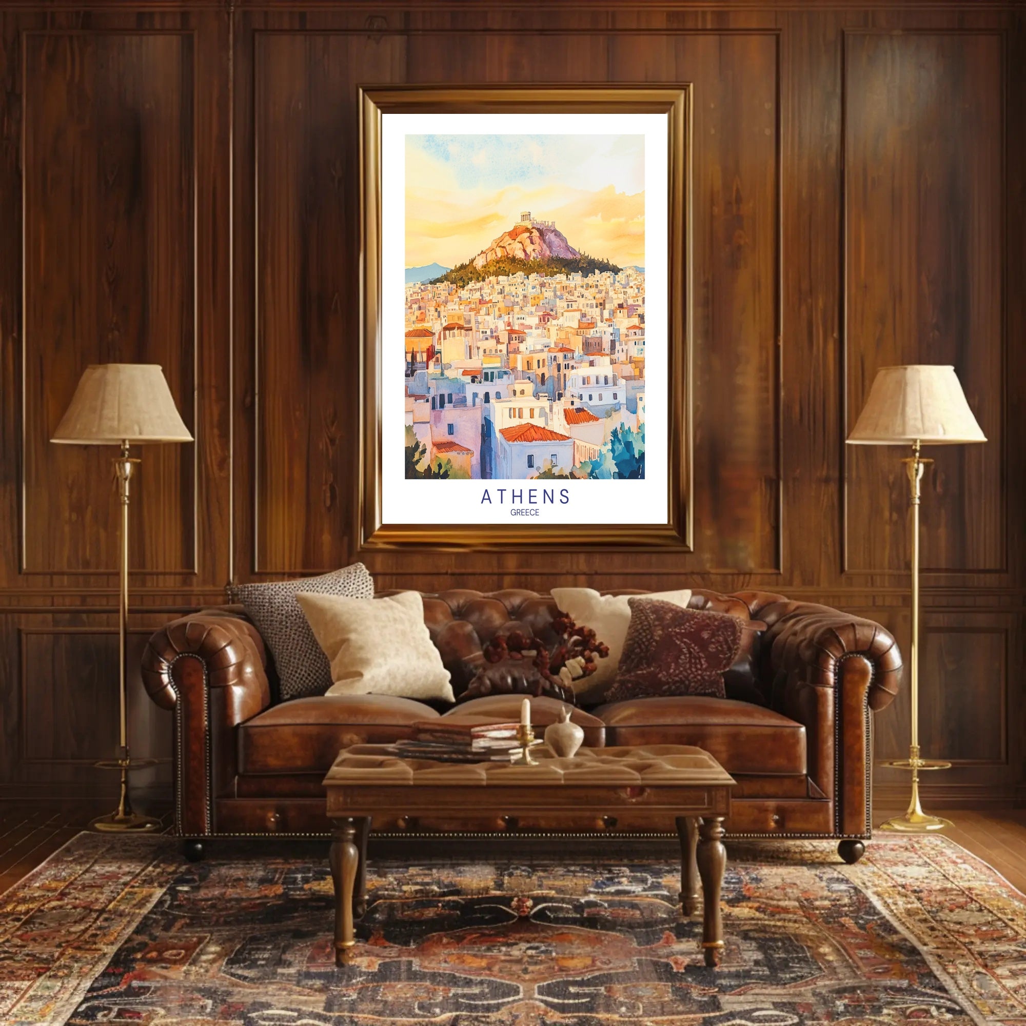 Athens Cityscape Poster PosterGoat