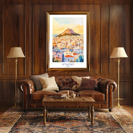 Athens Cityscape Poster PosterGoat