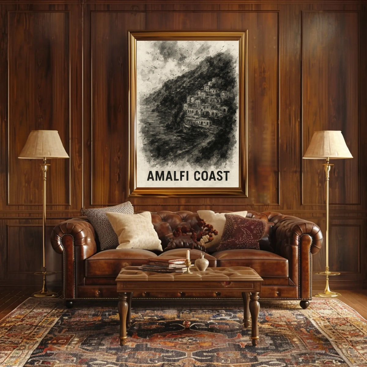 Amalfi Coast Poster Wall Art 18x24 Travel Decor Collection