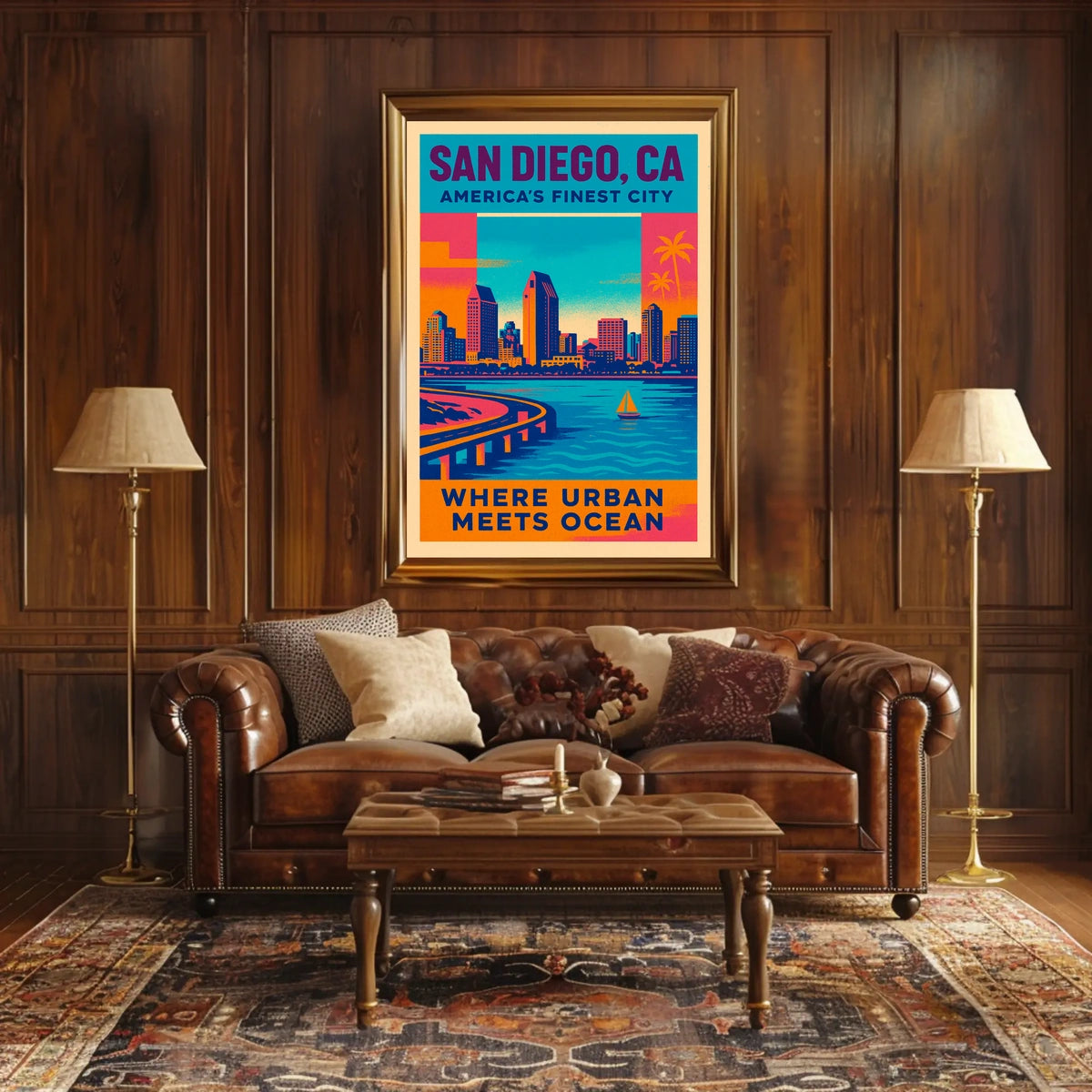 San Diego Where Urban Meets Ocean Poster