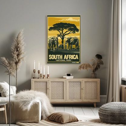 South Africa National Park Vintage Poster