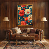 Vibrant Floral Garden Artistic Masterpiece Poster