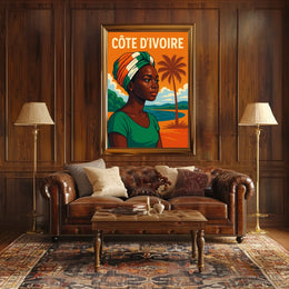 Côte dIvoire Portrait Poster