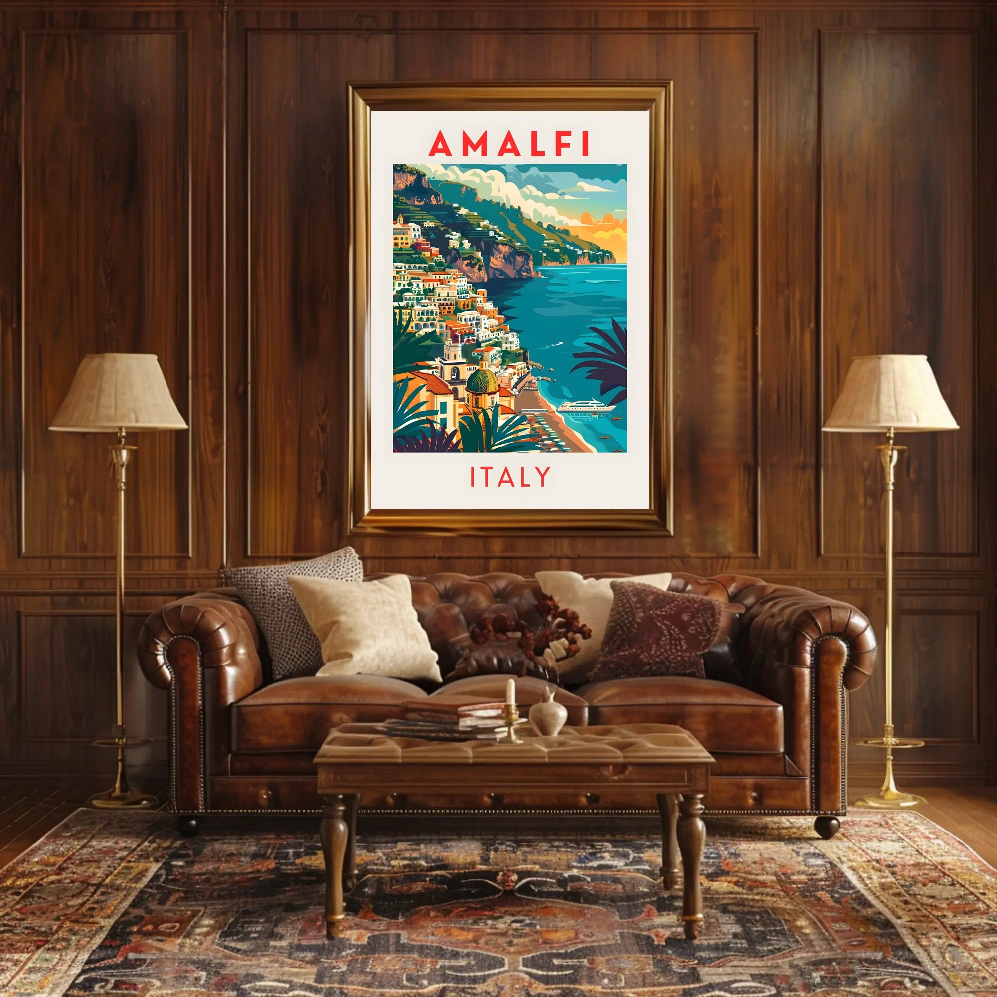 Amalfi Coast Travel Poster