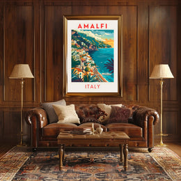 Amalfi Coast Travel Poster