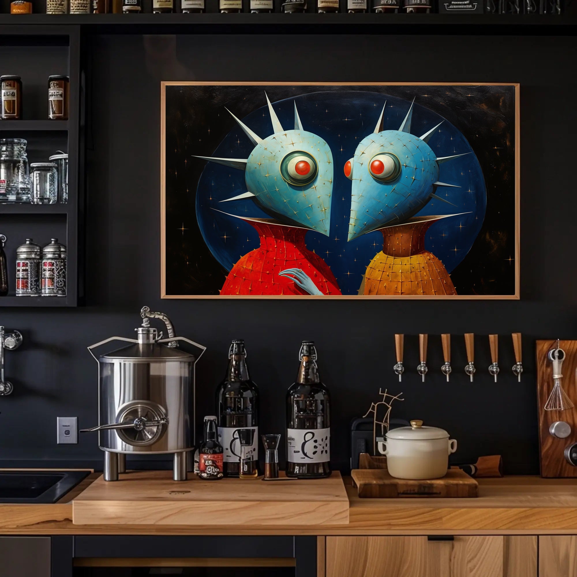 Surreal Alien Sci-Fi Art Poster - Futuristic Sci-Fi Poster