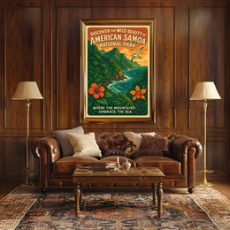 Vintage Scenic Travel Destination Poster