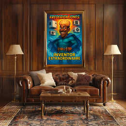 Frederick Jones Superhero Inventor Educational or Infographic Poster PosterGoat