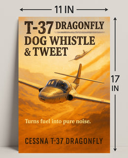 T-37 Dragonfly Dog Whistle & Tweet Poster PosterGoat