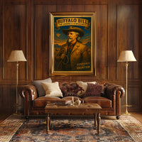Buffalo Bill Wild West Legend Poster Vintage Wall Art