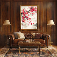 Cherry Blossoms Sumi-e Art: Cultural or Heritage Poster PosterGoat
