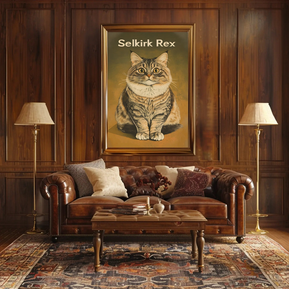 Selkirk Rex Cat Photography Realism Wall Art Poster
