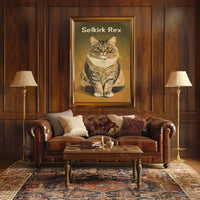 Selkirk Rex Cat Photography Realism Wall Art Poster