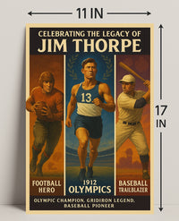 Celebrating the Legacy of Jim Thorpe Poster PosterGoat