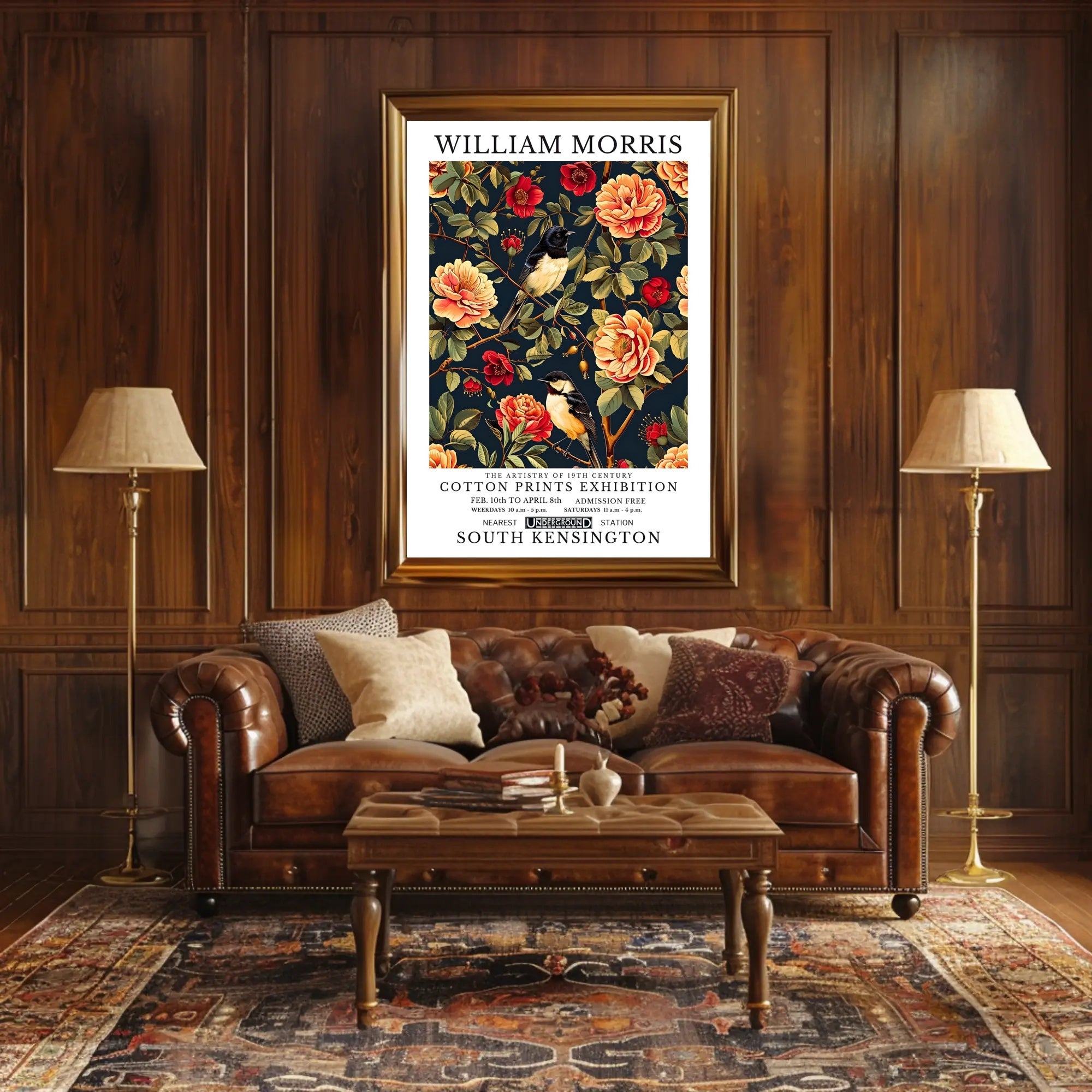 William Morris Cotton Prints Cultural Heritage Poster