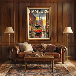 Hamburg Vintage Travel Poster