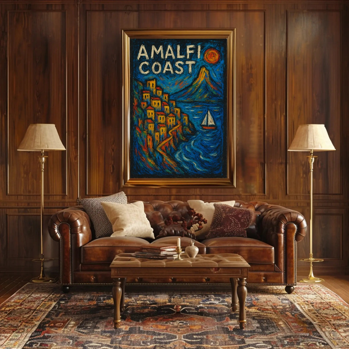 Amalfi Coast A Vibrant Escape Poster Wall Art 18x24
