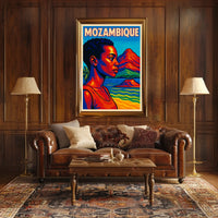 Vibrant Portrait Of Mozambique Poster