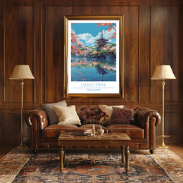 Tranquil Beauty of Ueno Park Poster