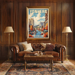 Yonkers Autumn Cityscape Art in Urban or Cityscape Poster