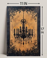 Vintage Elegance Ornate Chandelier Poster