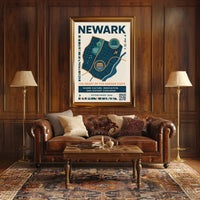 Newark Vibrant Urban Cityscape Modern Infographic Travel Poster PosterGoat
