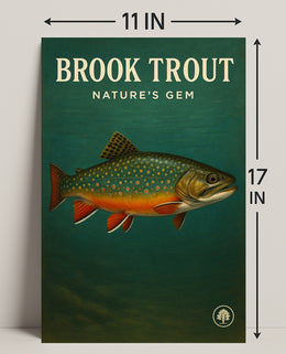 Brook Trout Nature's Gem Wall Art Print PosterGoat