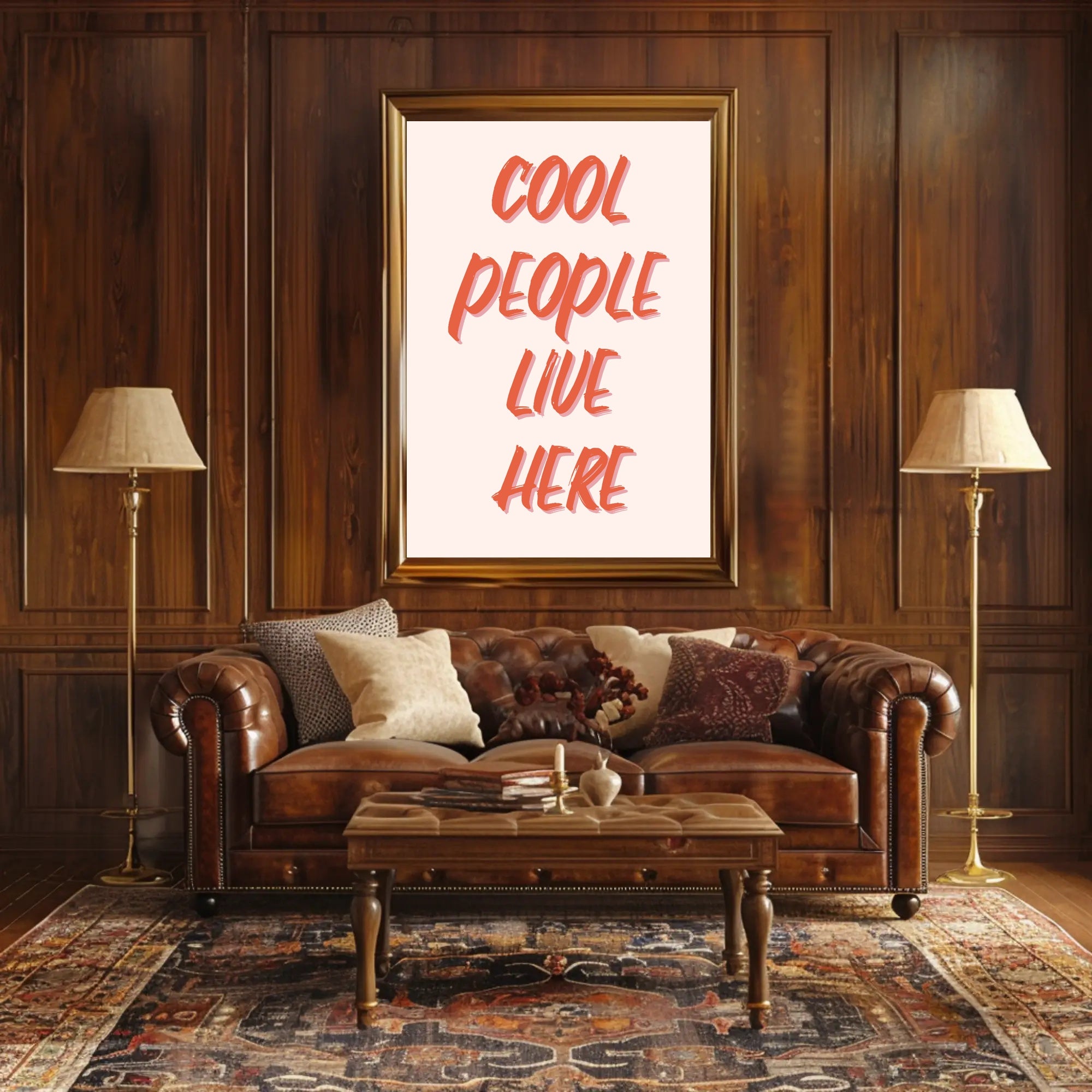 Cool People Live Here Motivational or Quote Poster PosterGoat