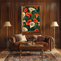 Vibrant Calla Lilies Wall Art Print