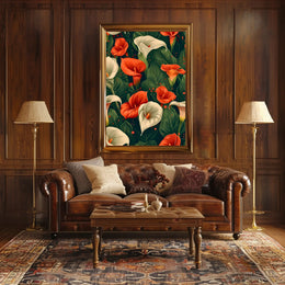Vibrant Calla Lilies Wall Art Print