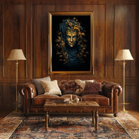 Intricately Designed Floral Mask Fantasy or Mythology Poster