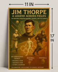 Jim Thorpe A Legend Across Fields Poster PosterGoat