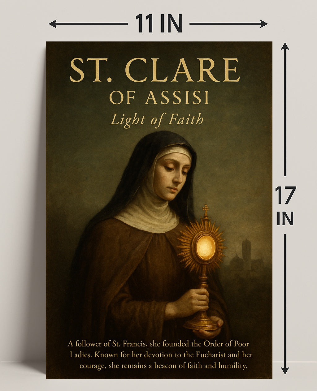 St. Clare Of Assisi Light Of Faith Poster