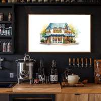 Charming Corner Café Poster