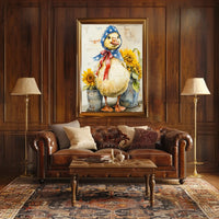 Chubby Goose In Star Spangled Bonnet Artwork Poster