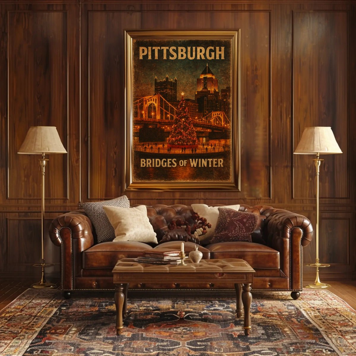 Pittsburgh Bridges Of Winter Poster