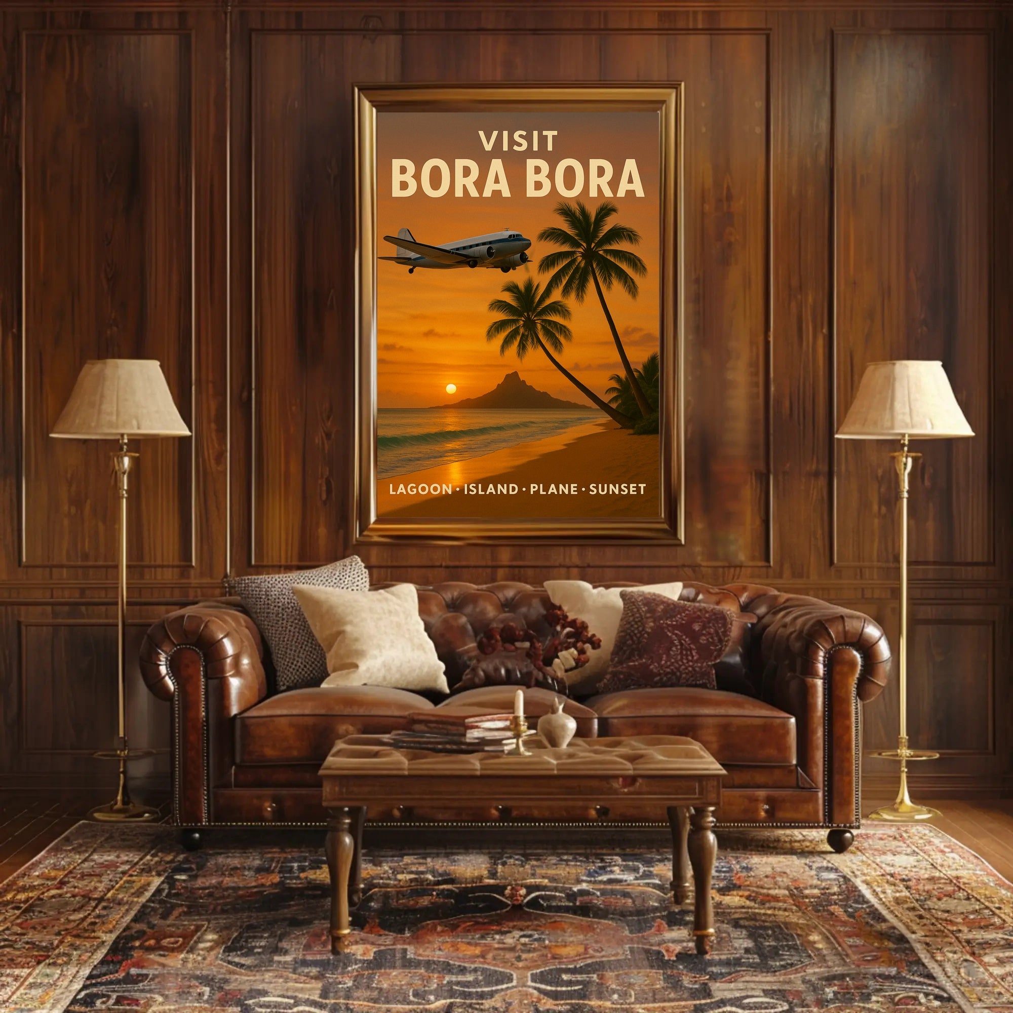 Bora Bora Sunset Adventure Travel Poster PosterGoat
