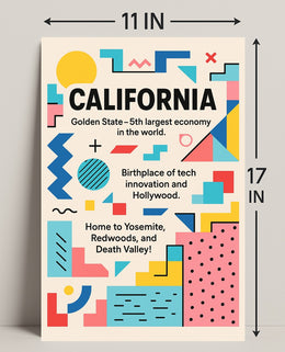 California The Golden State Poster PosterGoat