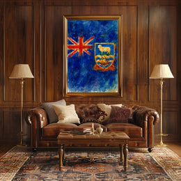 Falkland Islands Flag Watercolor Art Poster