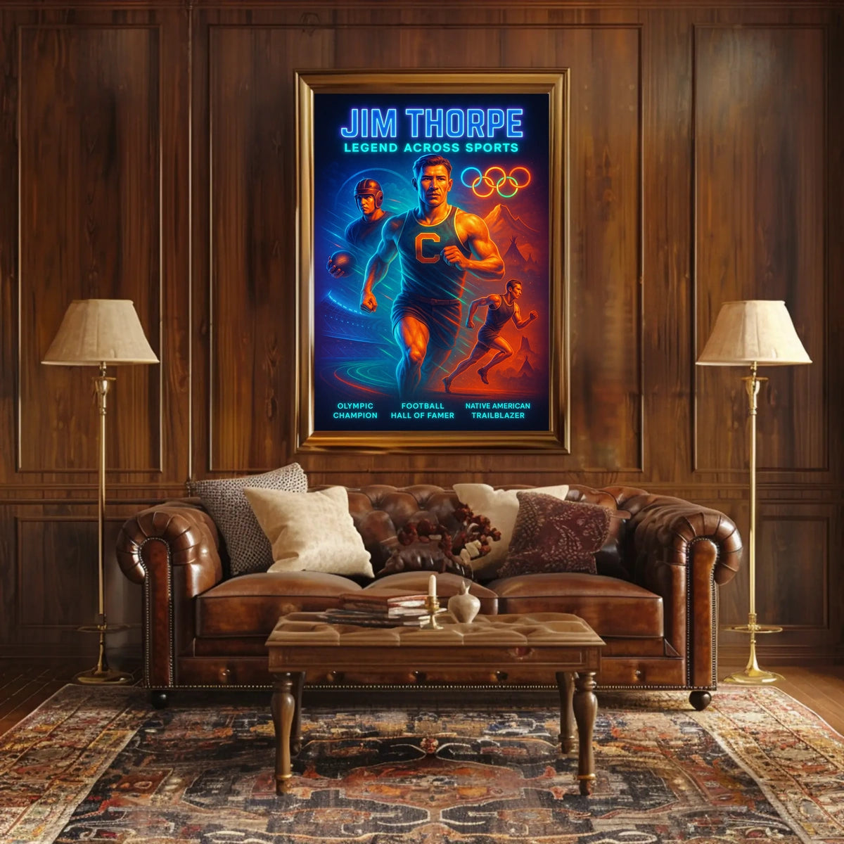 Jim Thorpe Iconic Sports Legend Poster