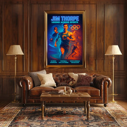 Jim Thorpe Iconic Sports Legend Poster