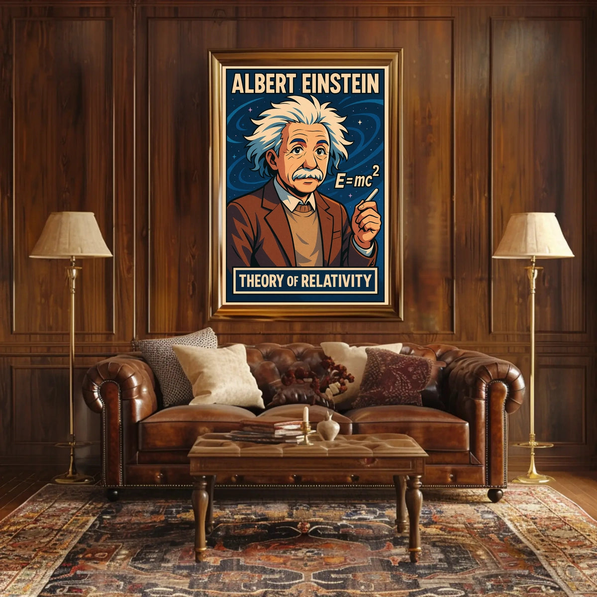 Albert Einstein Relativity Vintage Educational Poster