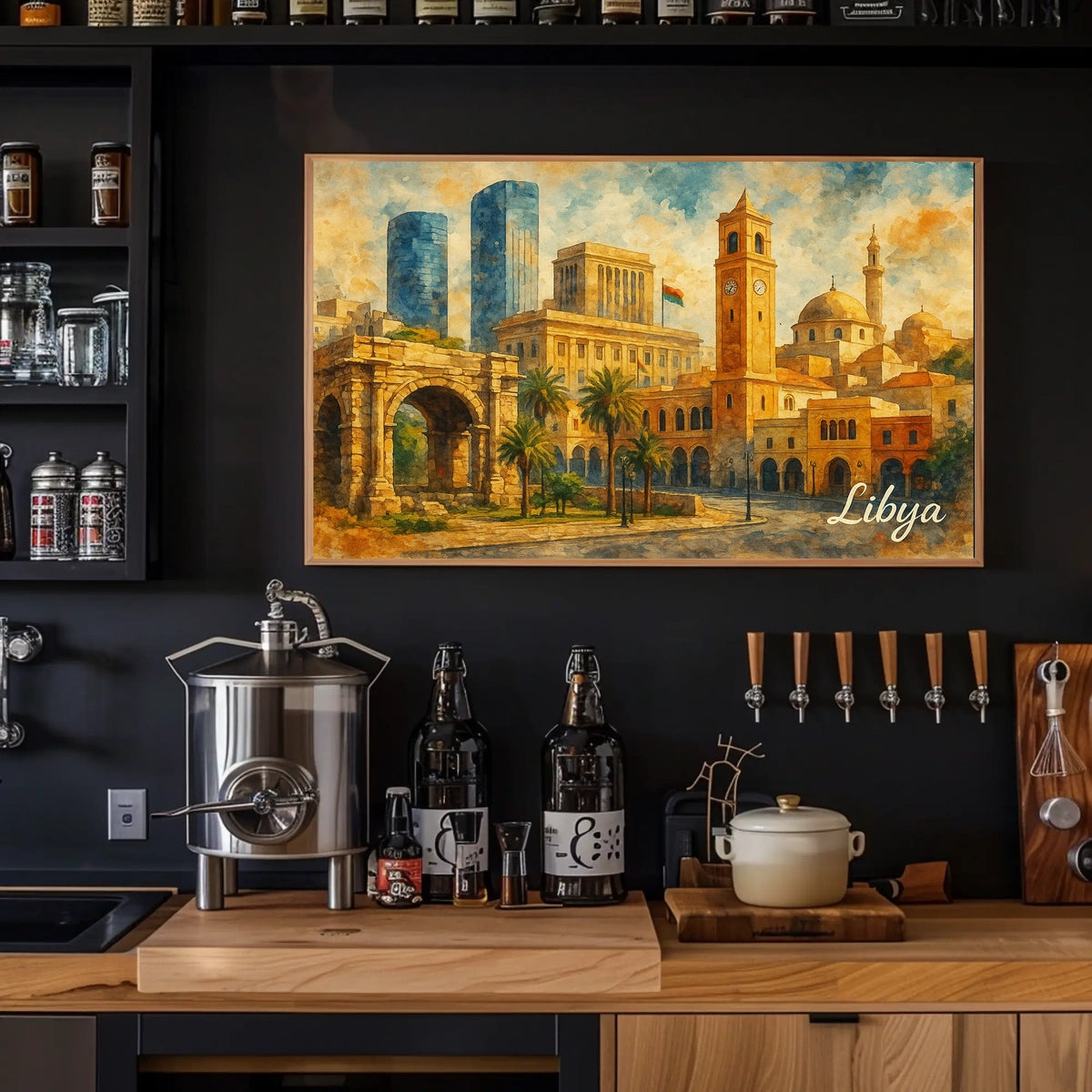 Libya Heritage Modernity Scenic Travel Photography Poster