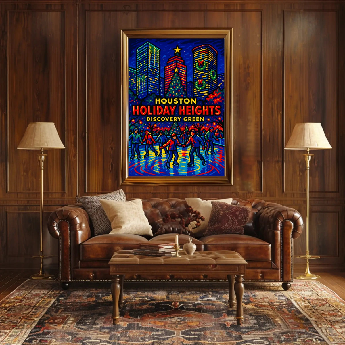 Houston Holiday Heights Poster