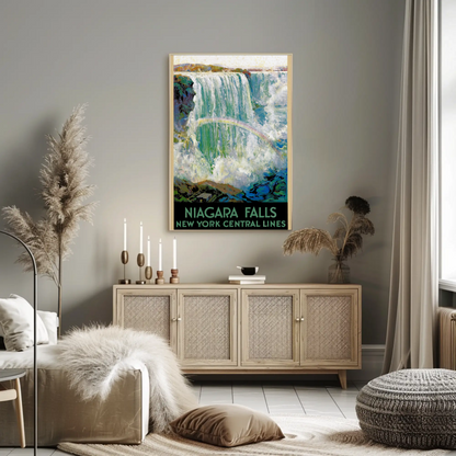 Niagara Falls New York Central Lines Vintage Poster