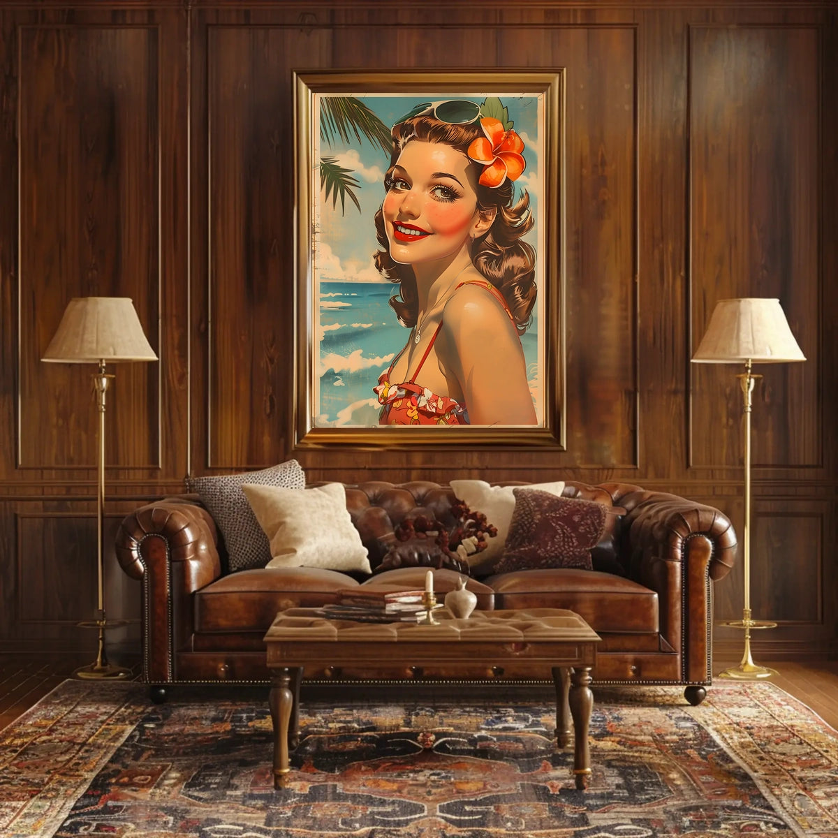 Vintage Beach Beauty Poster