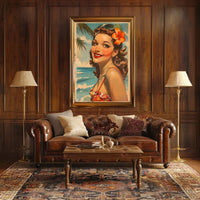 Vintage Beach Beauty Poster