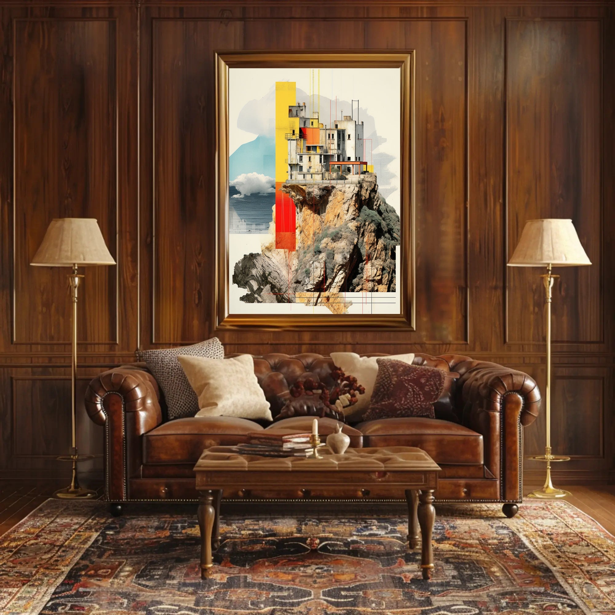 Cliffside Architecture Poster